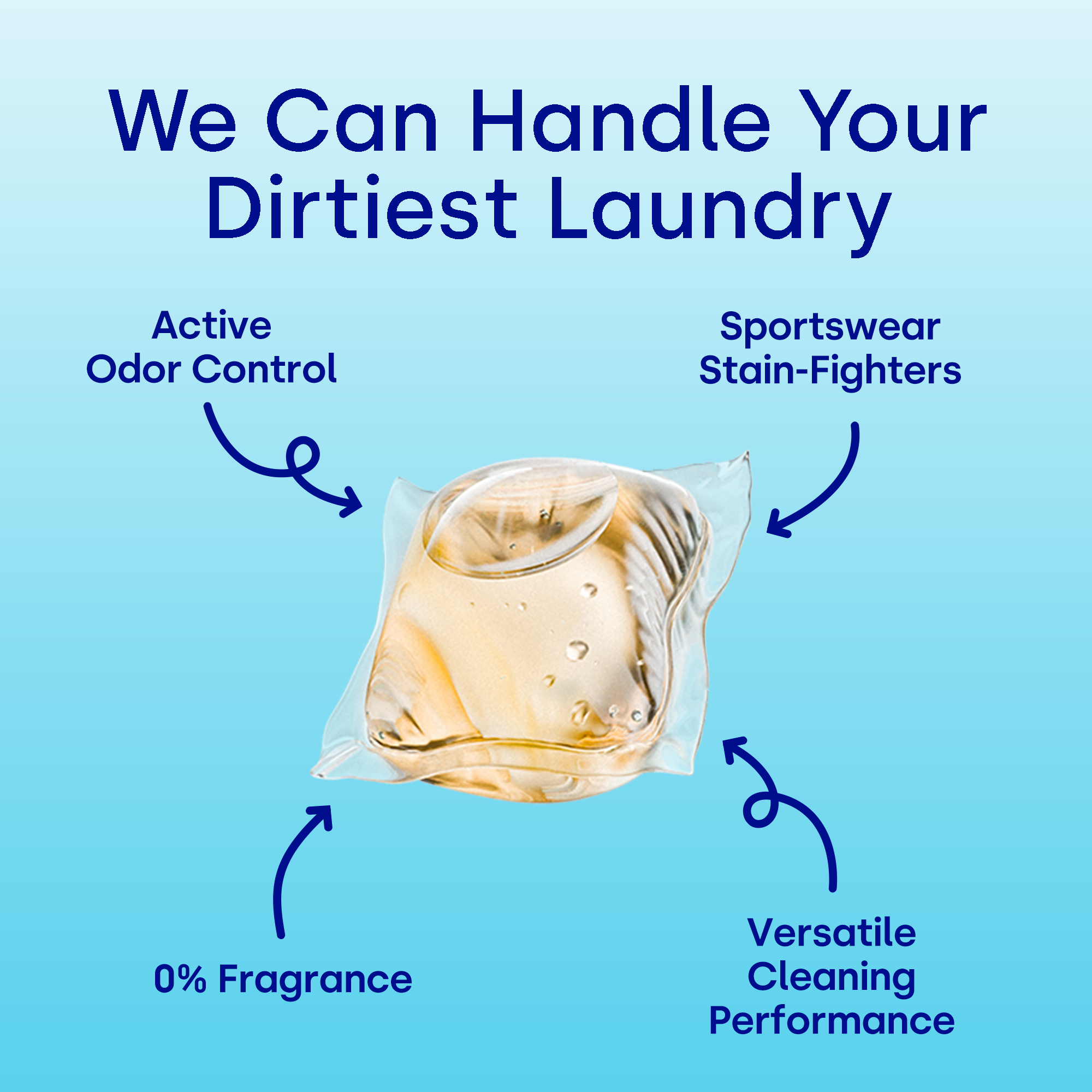 Activewear Laundry Detergent Pods, Unscented