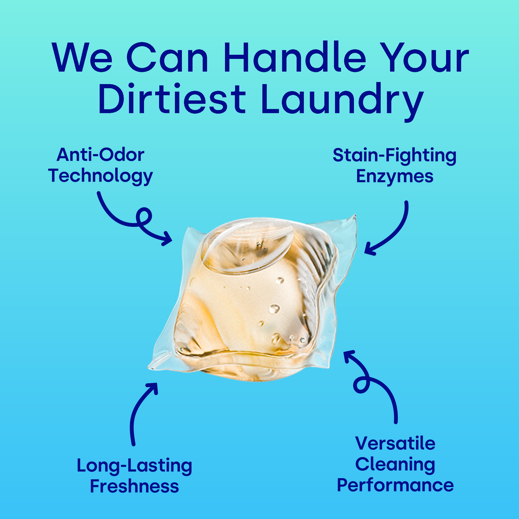 Odor & Stain Laundry Detergent Pods, Crisp Breeze