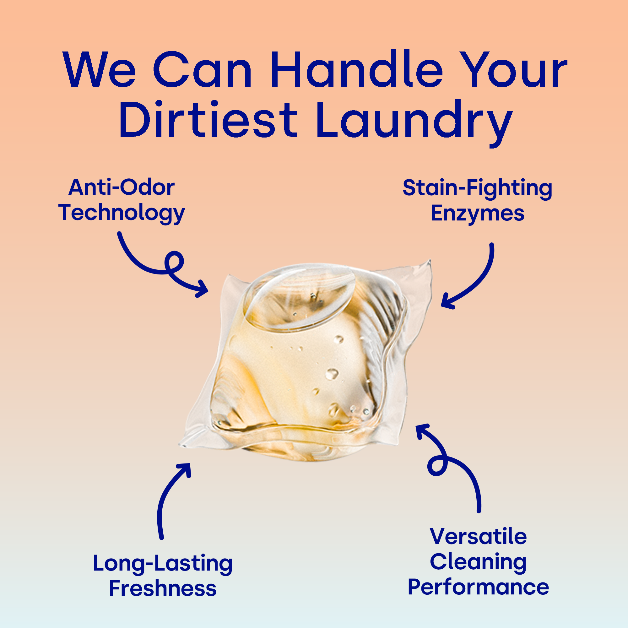 Odor & Stain Laundry Detergent Pods, Orange Blossom