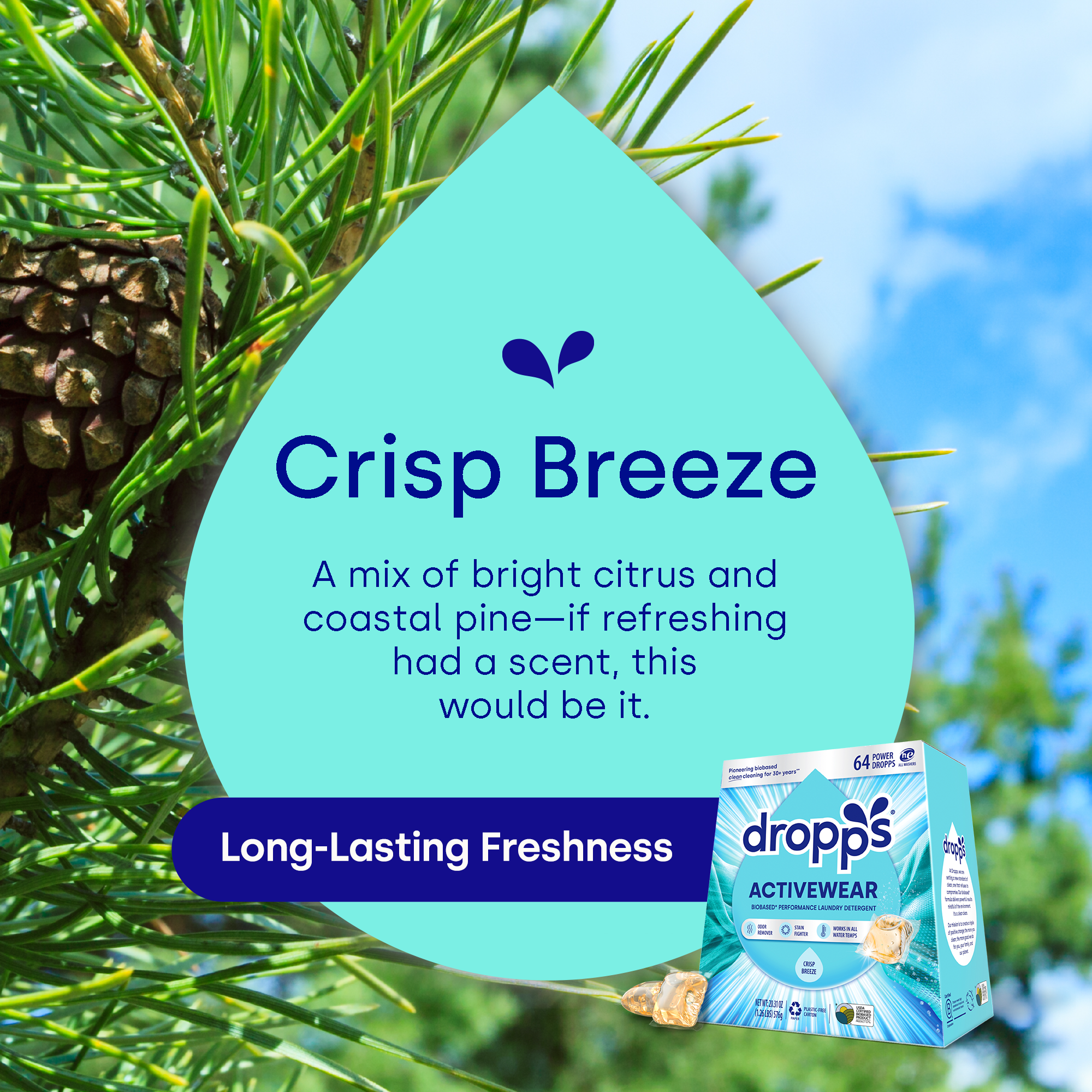 Activewear Laundry Detergent Pods, Crisp Breeze
