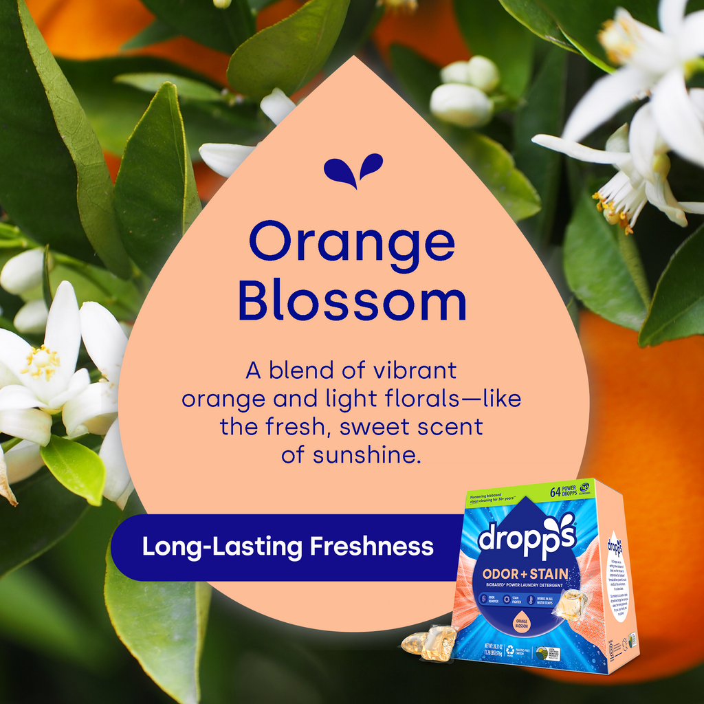 Odor & Stain Laundry Detergent Pods, Orange Blossom