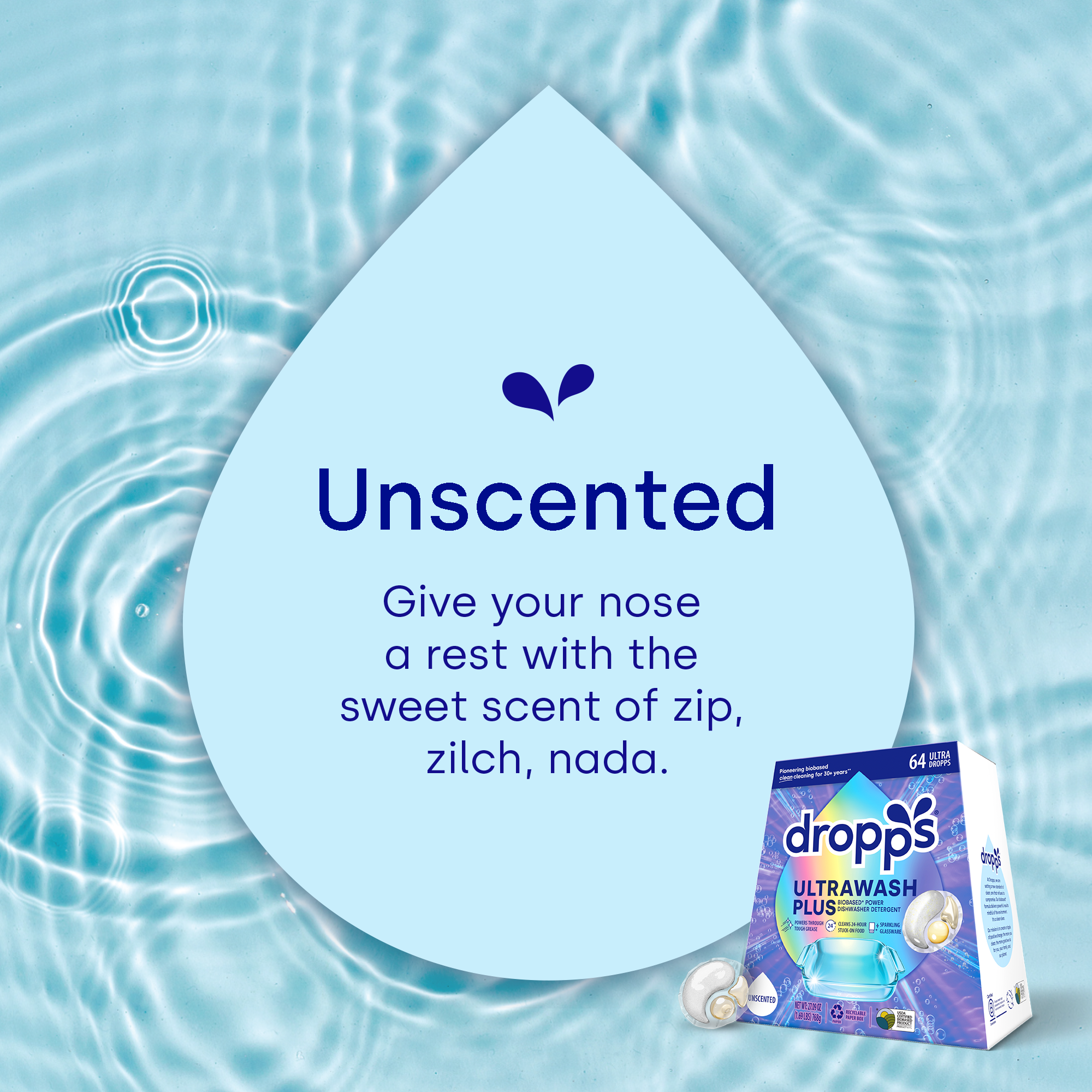 40 Count UltraWash Plus Biobased Power Dishwasher Detergent Pods, Unscented