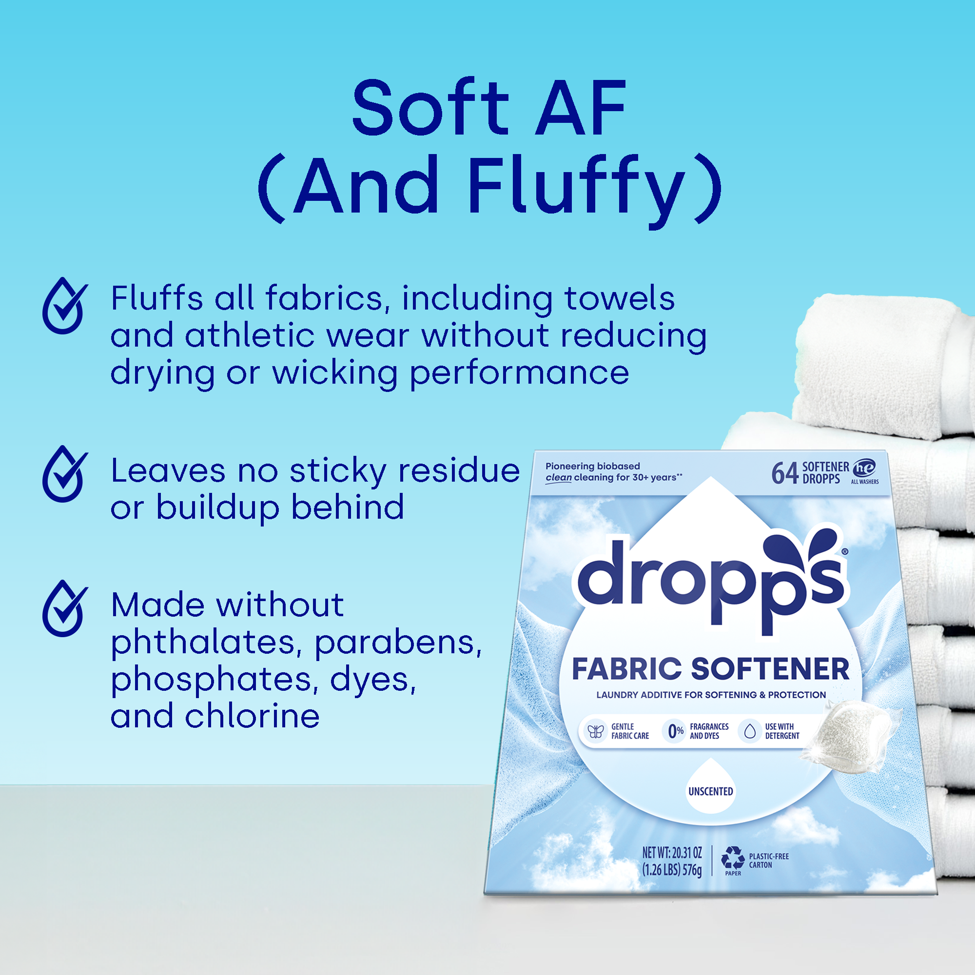 Fabric Softener Pods, Unscented