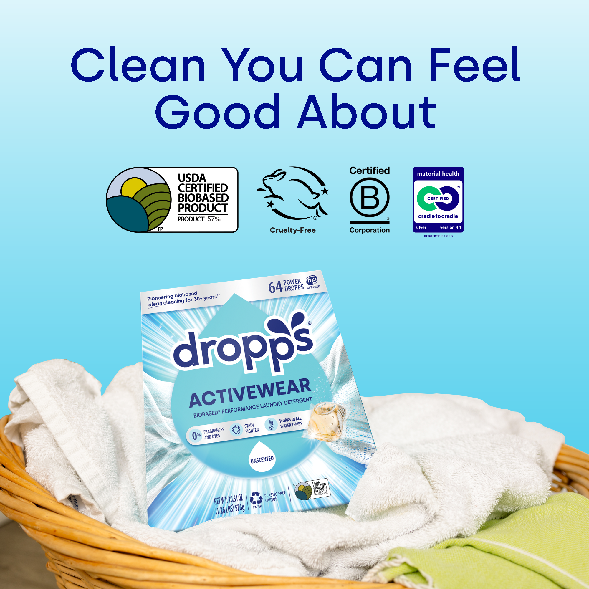 Activewear Laundry Detergent Pods, Unscented