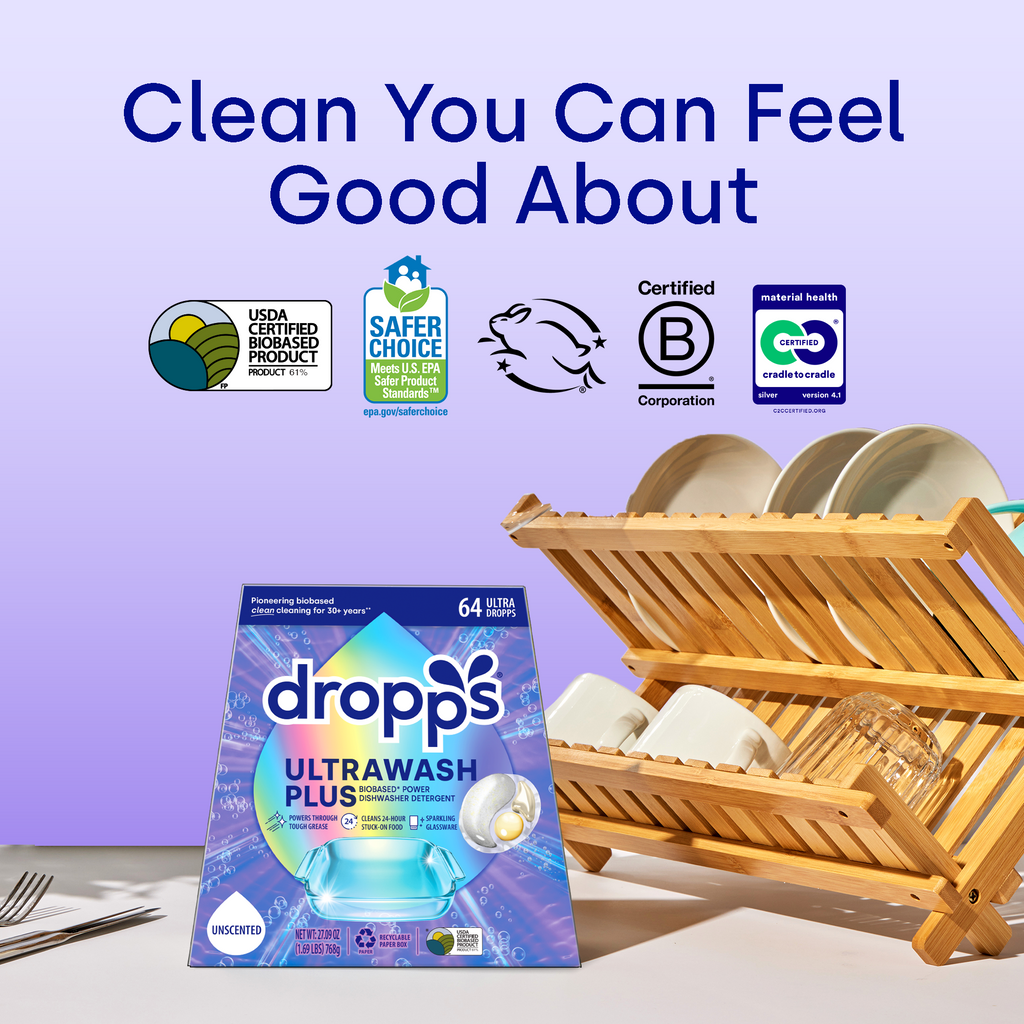 UltraWash Plus Biobased Power Dishwasher Detergent Pods, Unscented