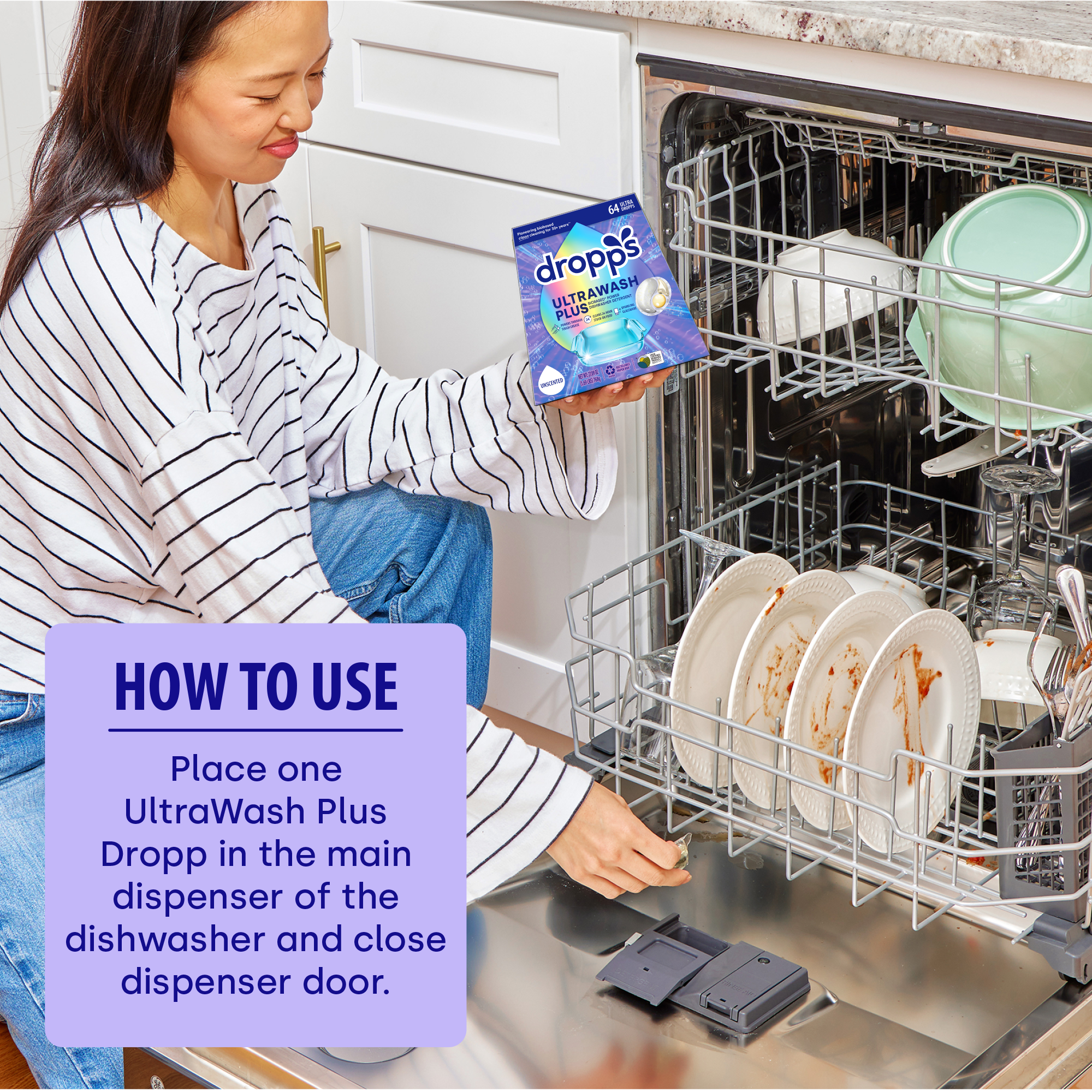 UltraWash Plus Biobased Power Dishwasher Detergent Pods, Unscented