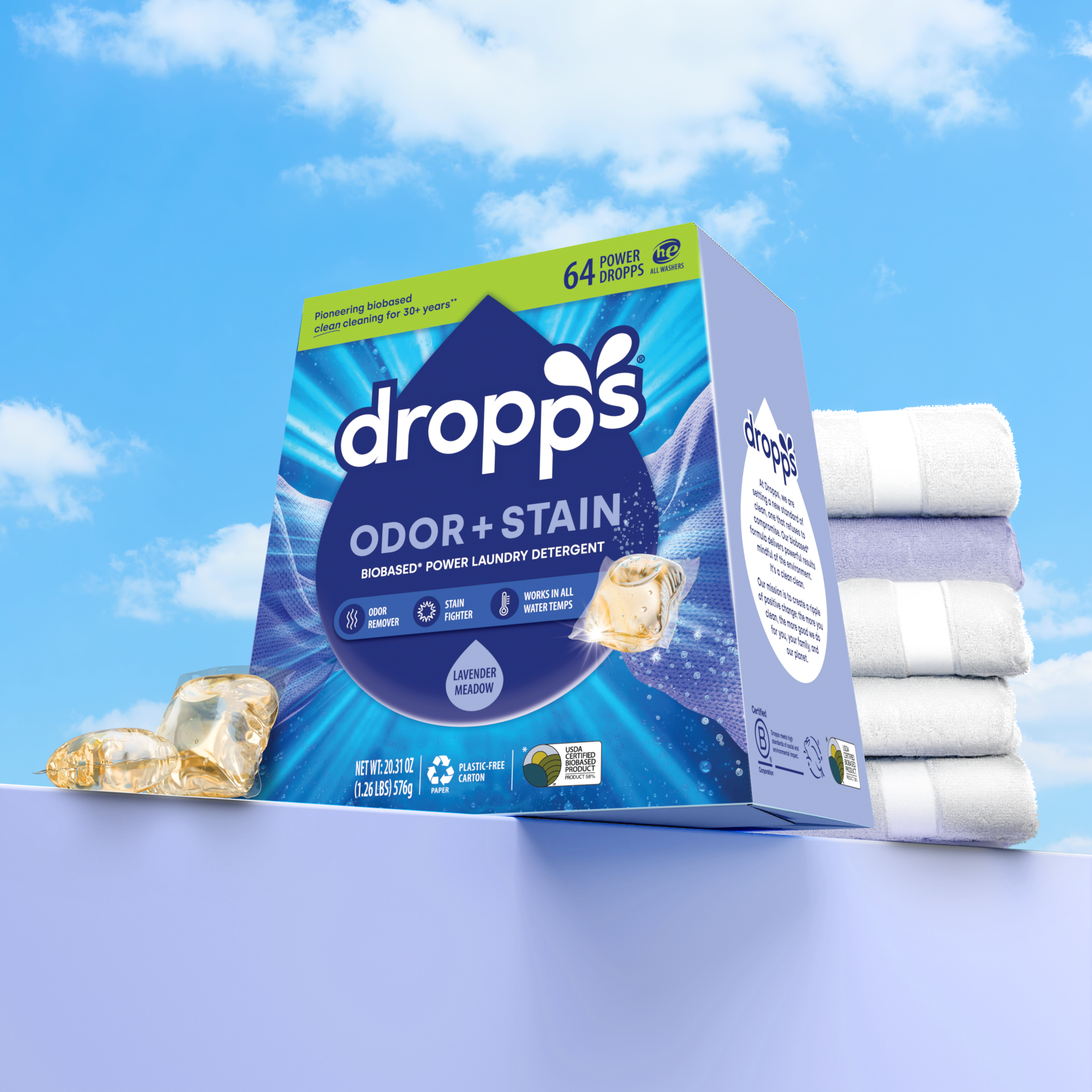 Odor & Stain Laundry Detergent Bulk Pods, Lavender Meadow