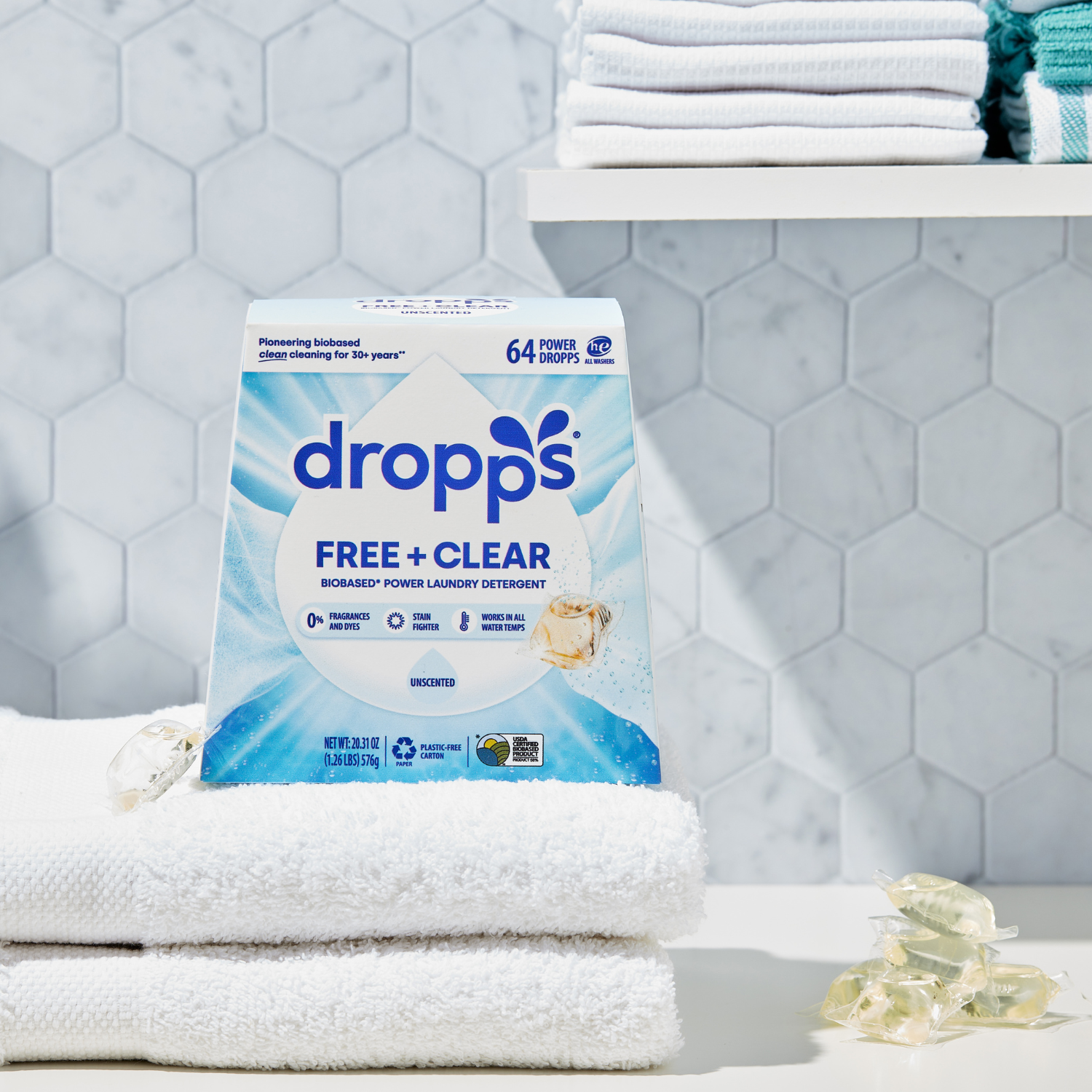 Free & Clear Laundry Detergent Bulk Pods, Unscented