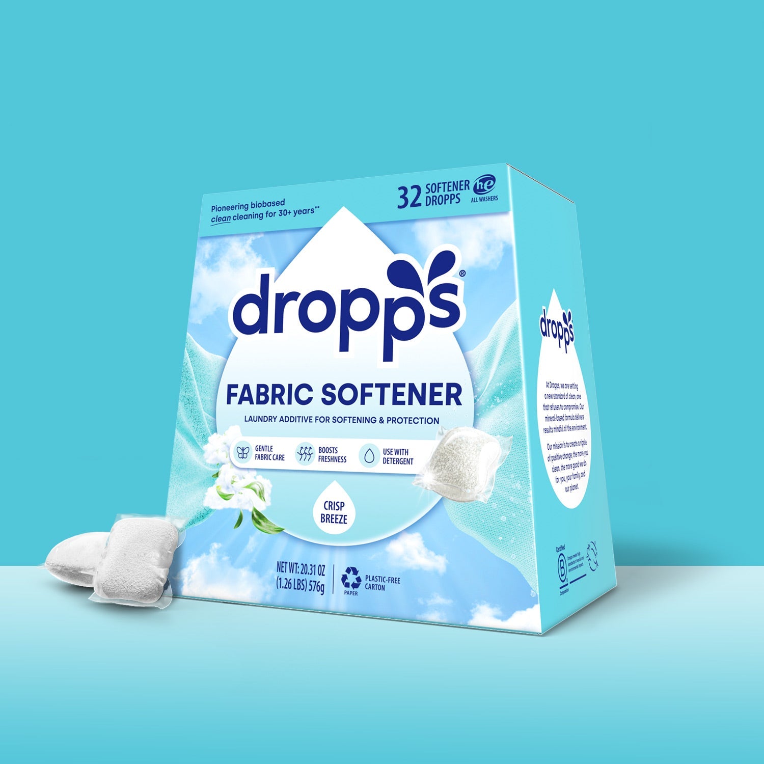 Fabric Softener Pods 32 Count Box, Lavender Eucalyptus
